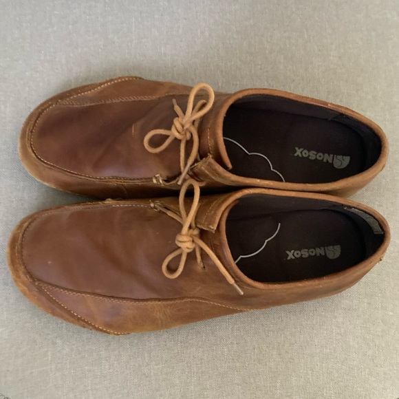 *RARE* Leather NOSOX Loafers Men’s US 10 Comfort Sophisticated Cabin Core Tan - Picture 2 of 6